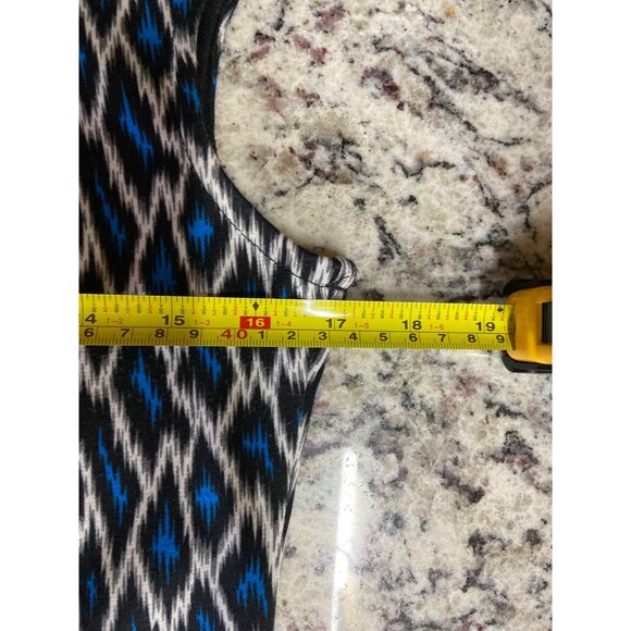 Cato Womens Bodycon Sheath Mini Dress Size 8 White Black Blue Leopard Color Bloc - Picture 5 of 7